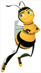 ▅ Μικρές, αλλά   έξυπνες! Ο  πρωταγωνιστής της ταινίας κινουμένων  σχεδίων «Η ταινία μιας  μέλισσας» (Βee  Μovie) του Τζέρι Σέινφελντ   πάντως δεν φαίνεται να αμφιβάλει στιγμή  